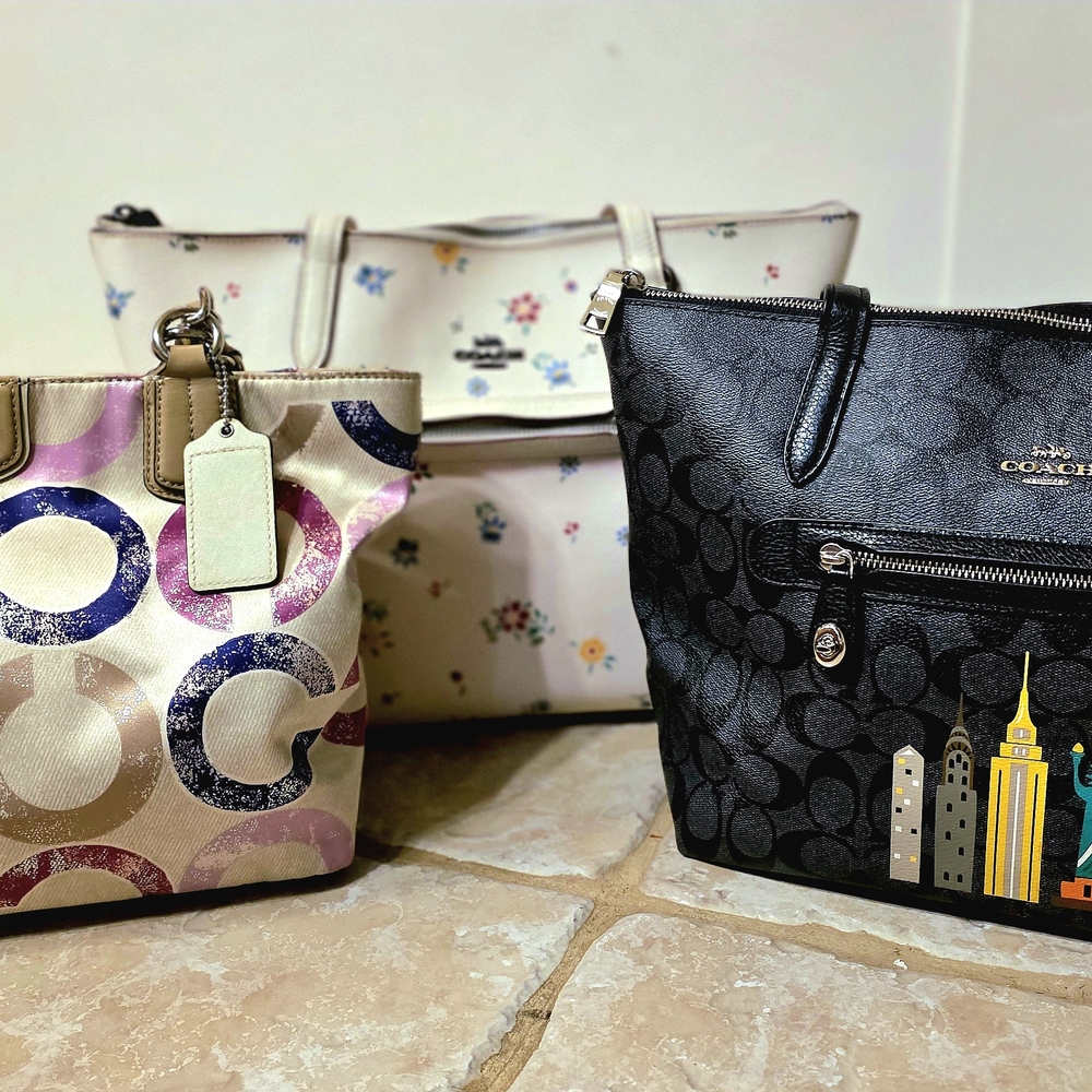 Coach Black Cityscape Tote Bag